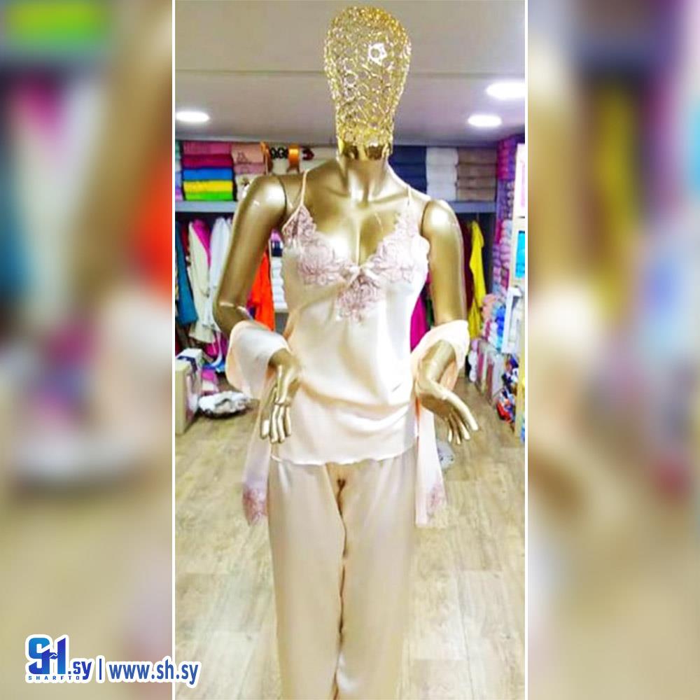 بيجامة ساتان نسائي (مجموعة بيت العز )