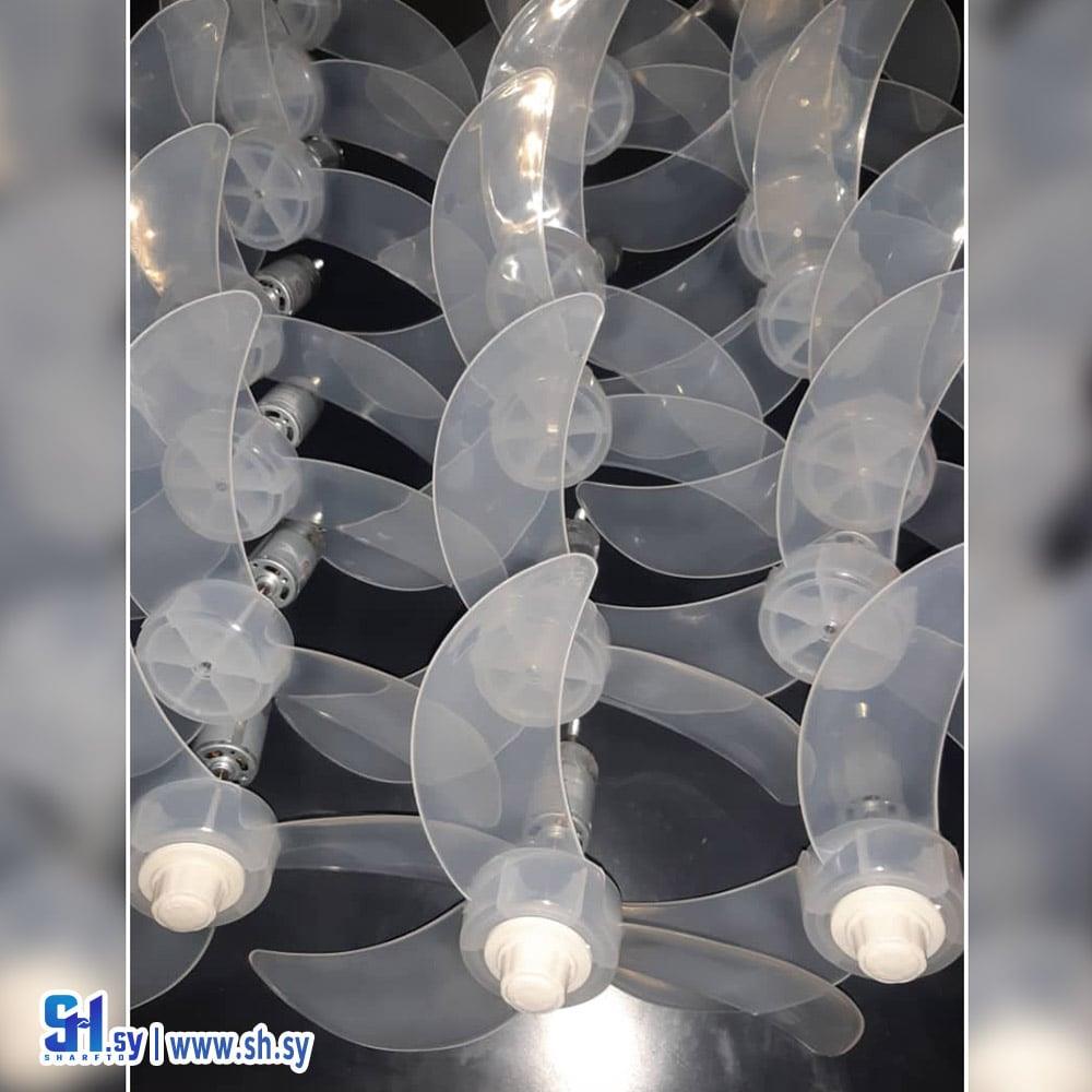 مروحة ثابتة تعمل على البطارية ١٢فولت  (تامر الشعبي)