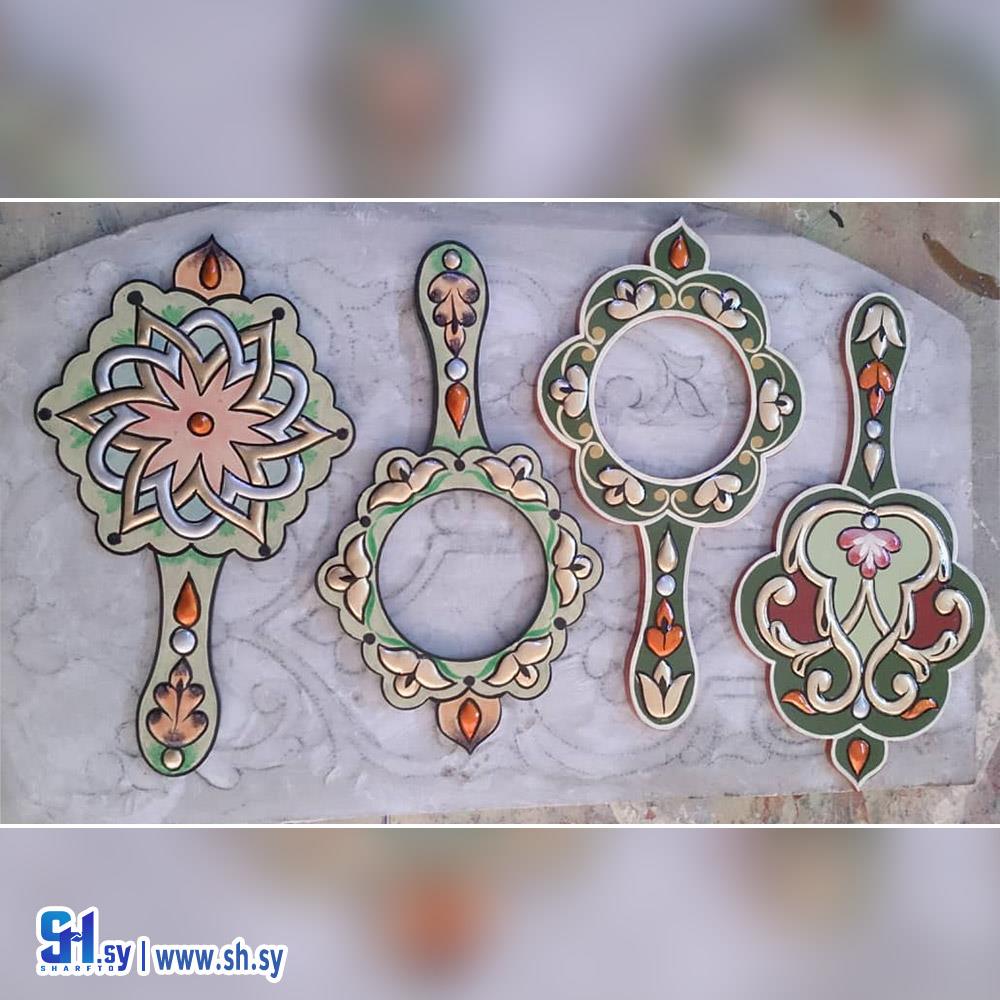 مرآة مكياج بمقبض عتيق 5 (عصام الحلبي)