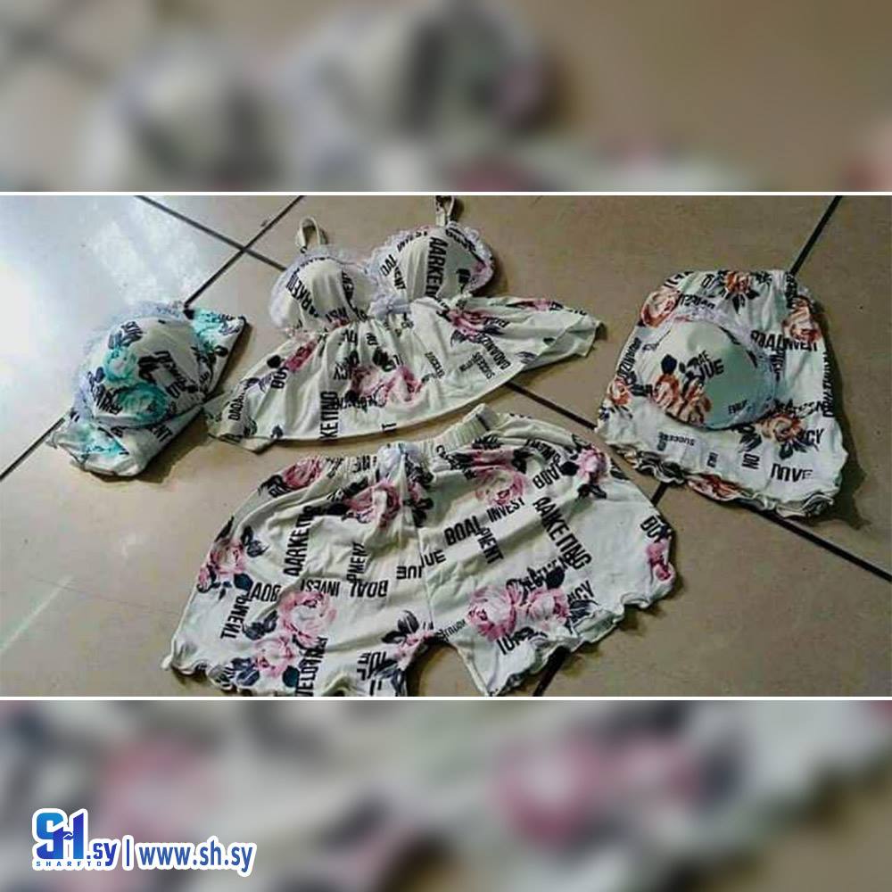 طقم شورت قطن (لانجري السهر)