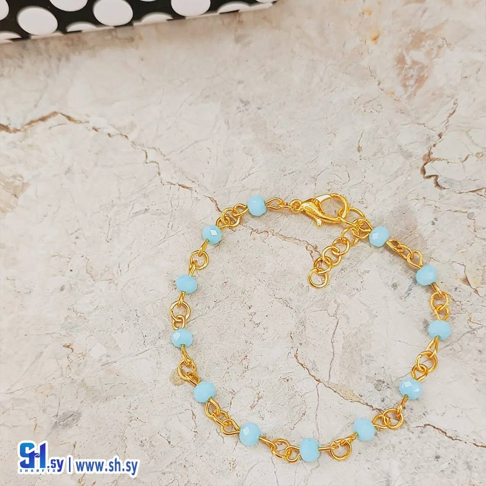 اسوارة الخرز باللون الأزرق (Zigzag)