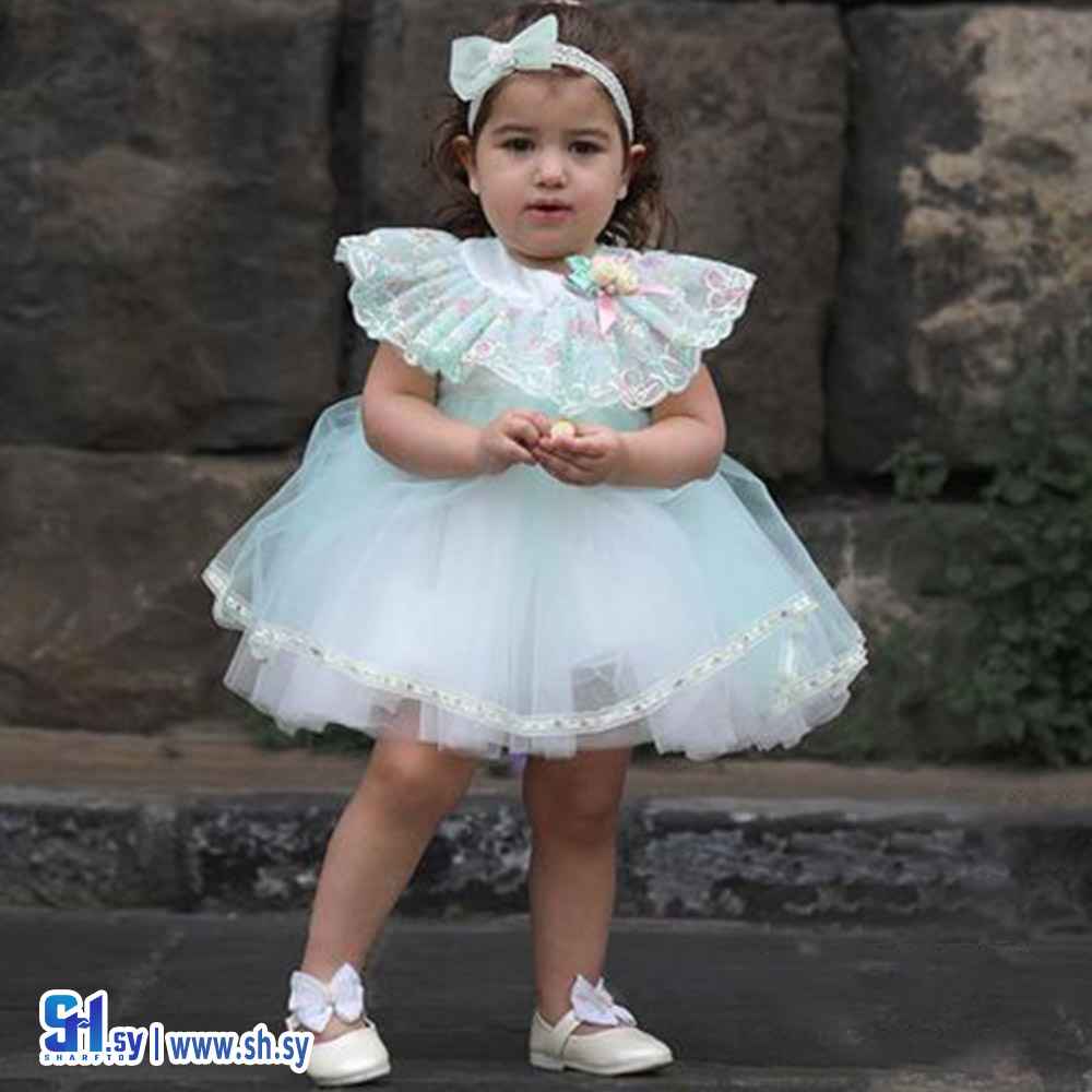 فستان بي بي بناتي موديل 1204 (ملبوسات خالد)