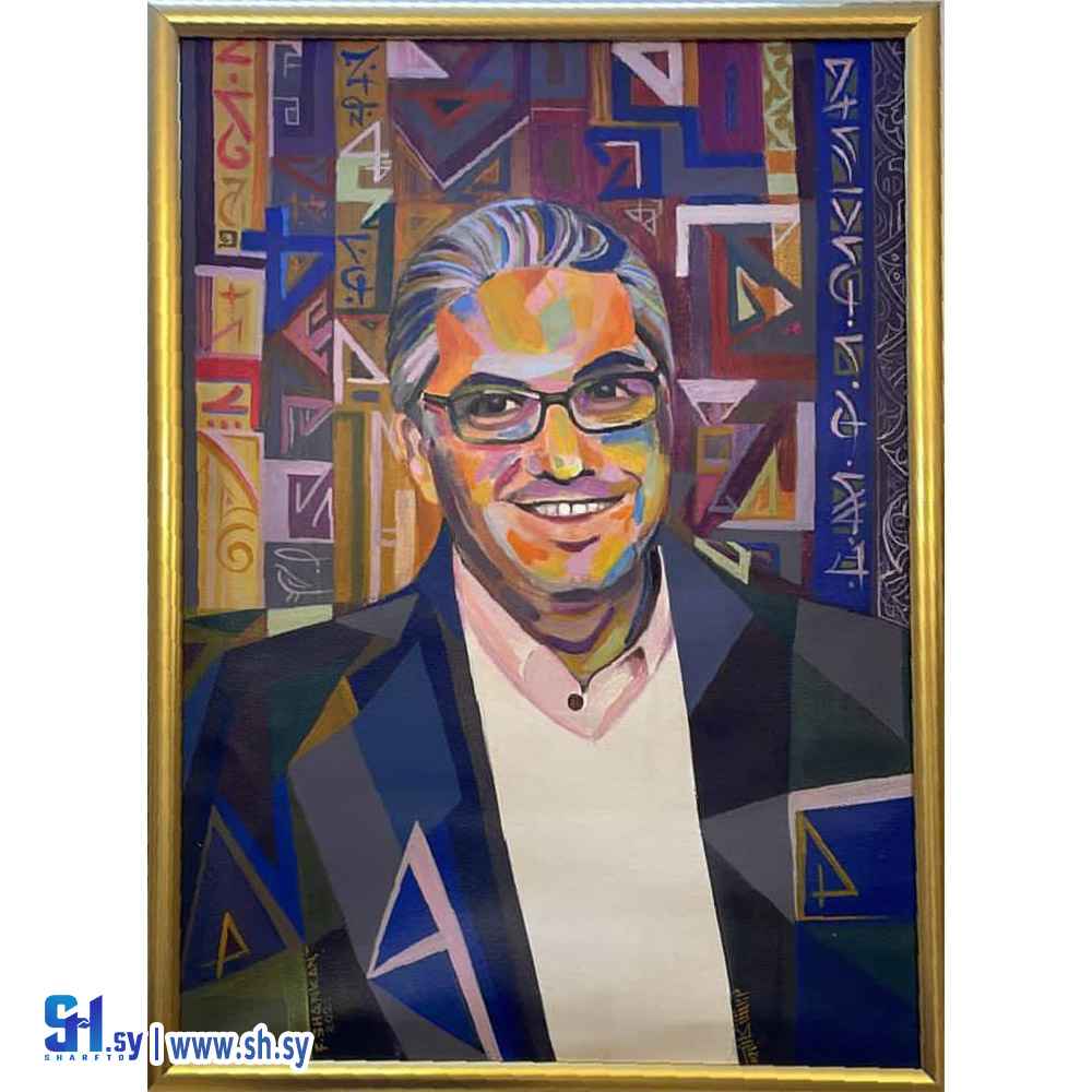 رسمة بورترية اكرليك على قماش 12 (AlFredo Shankan)