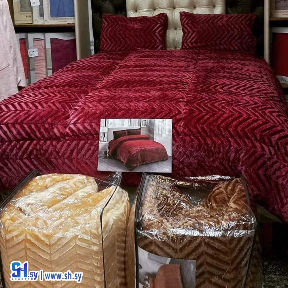 لحاف شتوي ساده محشي داكرون 4 (الحاج للبياضات)