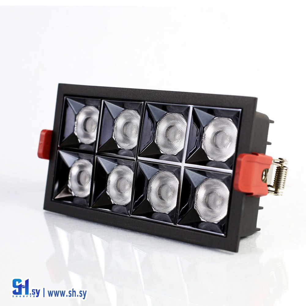 ضوء 8 دوائر مجوفة أسود (لسراج المضيء)