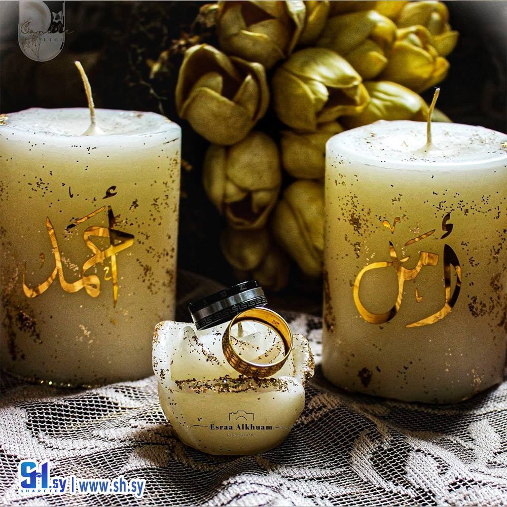 شمع معطر للخطوبة و زفاف (candle light)