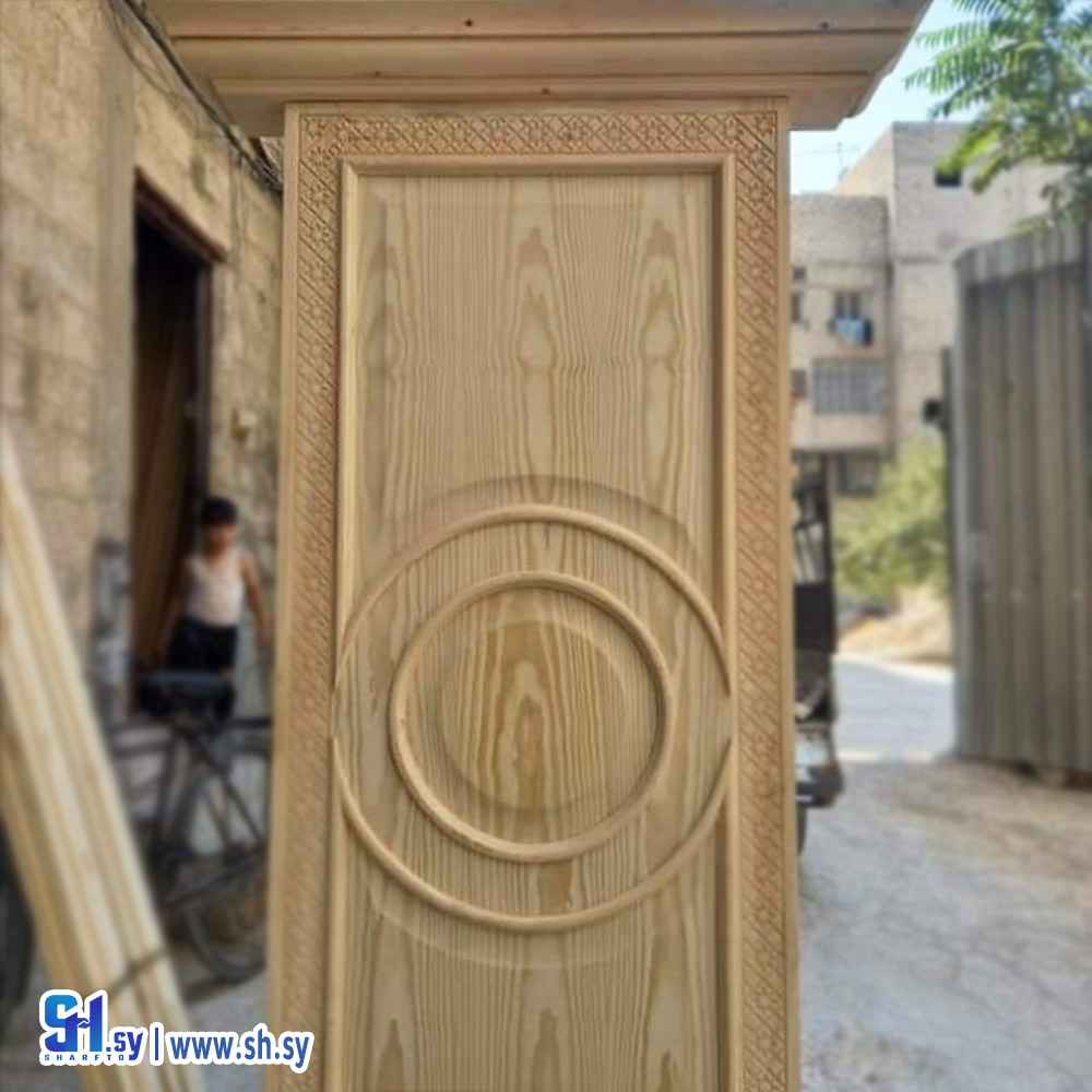 باب خارجي تفصيل خشب (النجار للديكور)