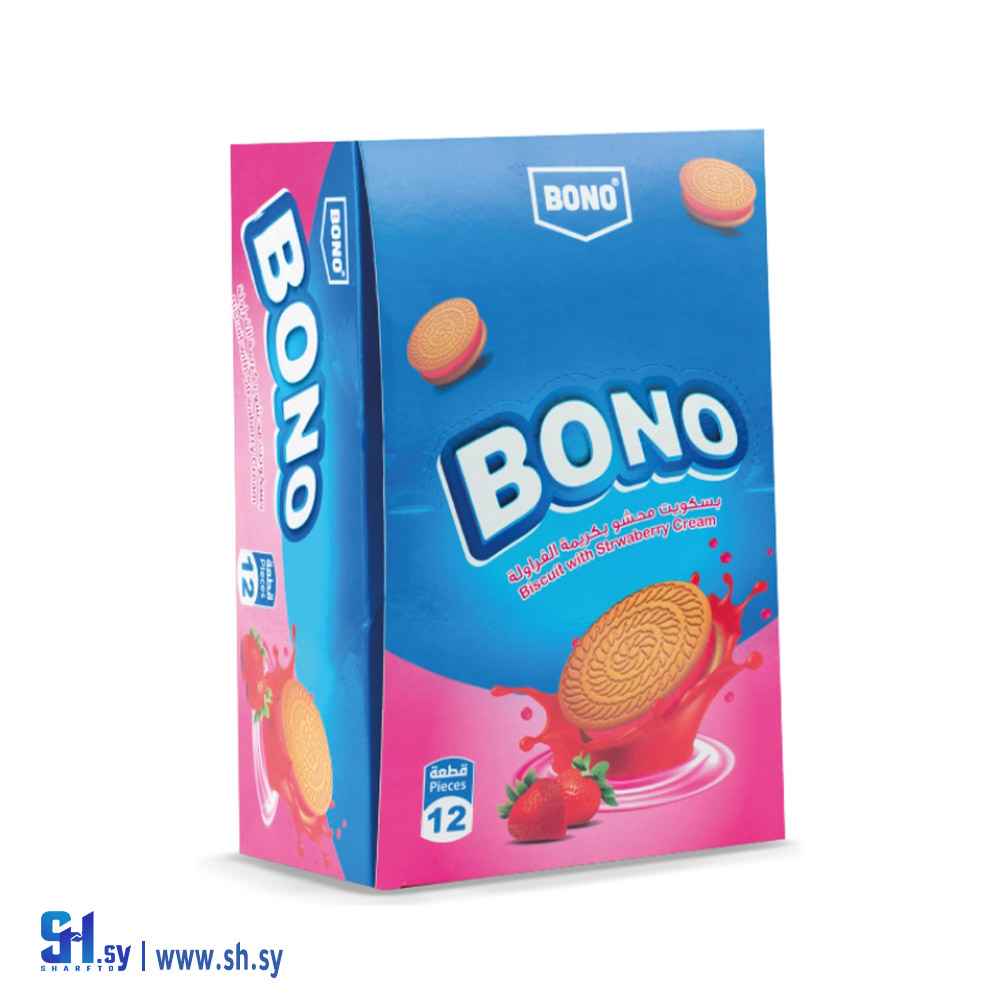 بسكويت بونو 4 قطع فراولة (BONO)