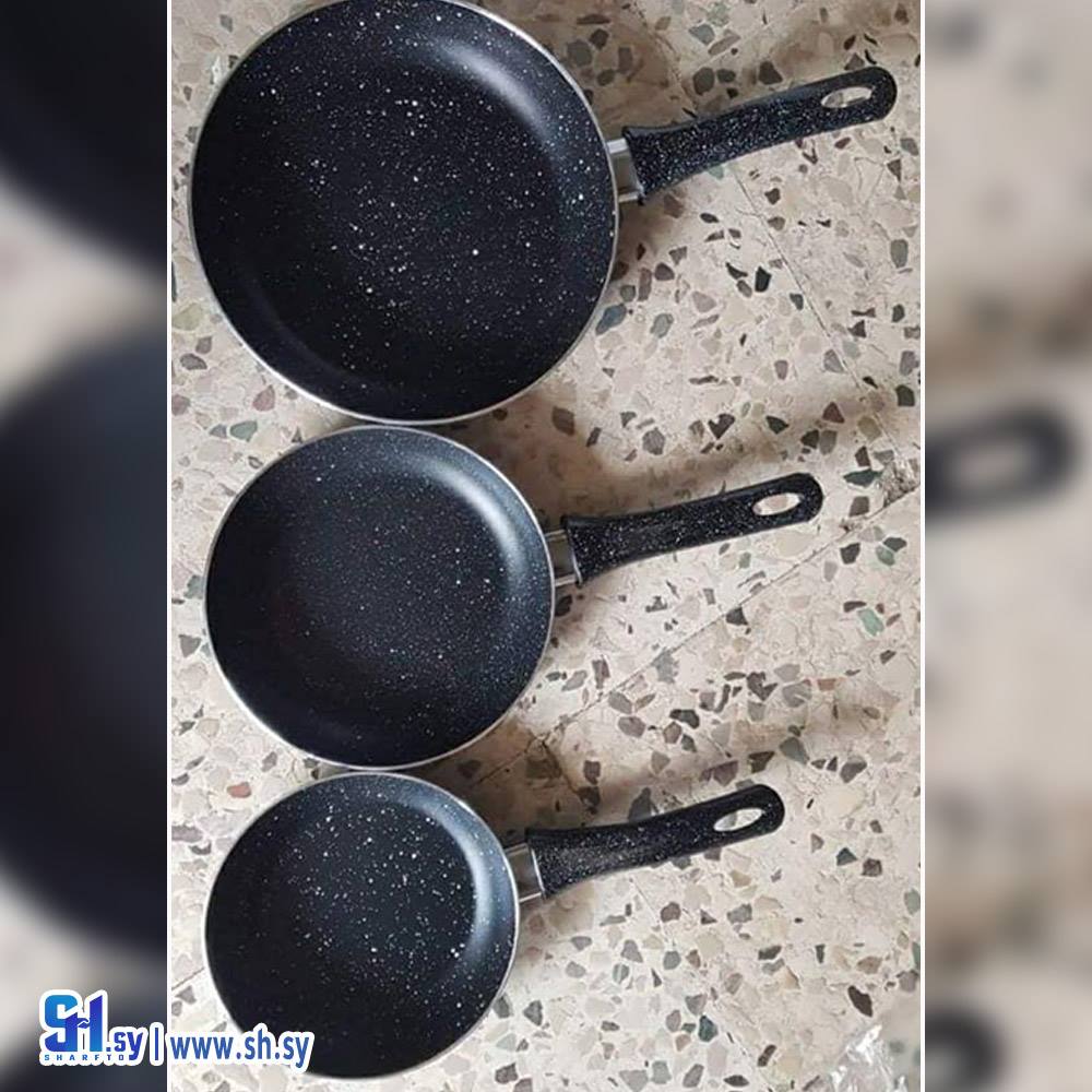 طقم مقالي غرانيت غير قابل للألتصاق (معرض البسام للأدوات المنزلية)