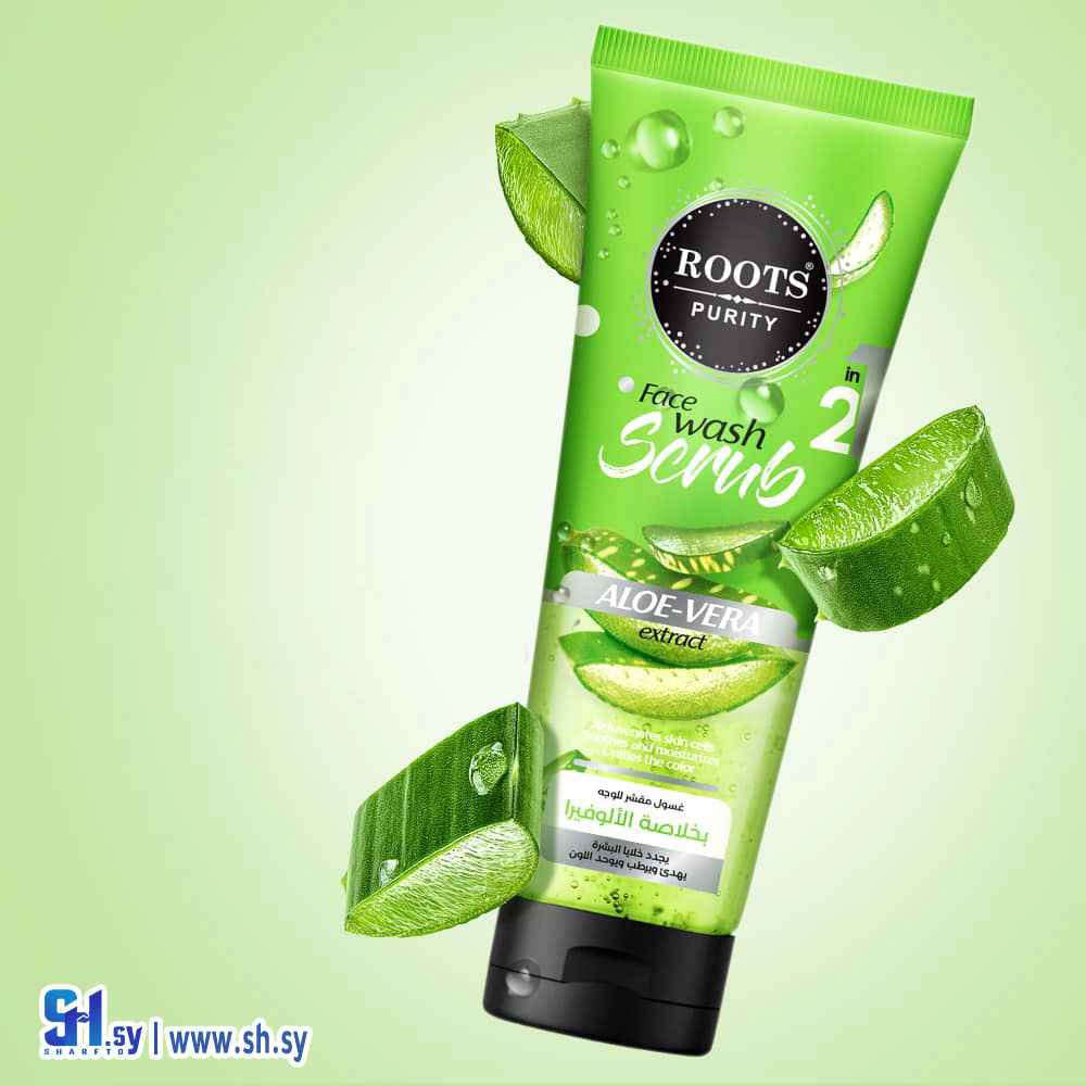 غسول يومي مقشر  بخلاصة الألوفيرا (Roots Purity)