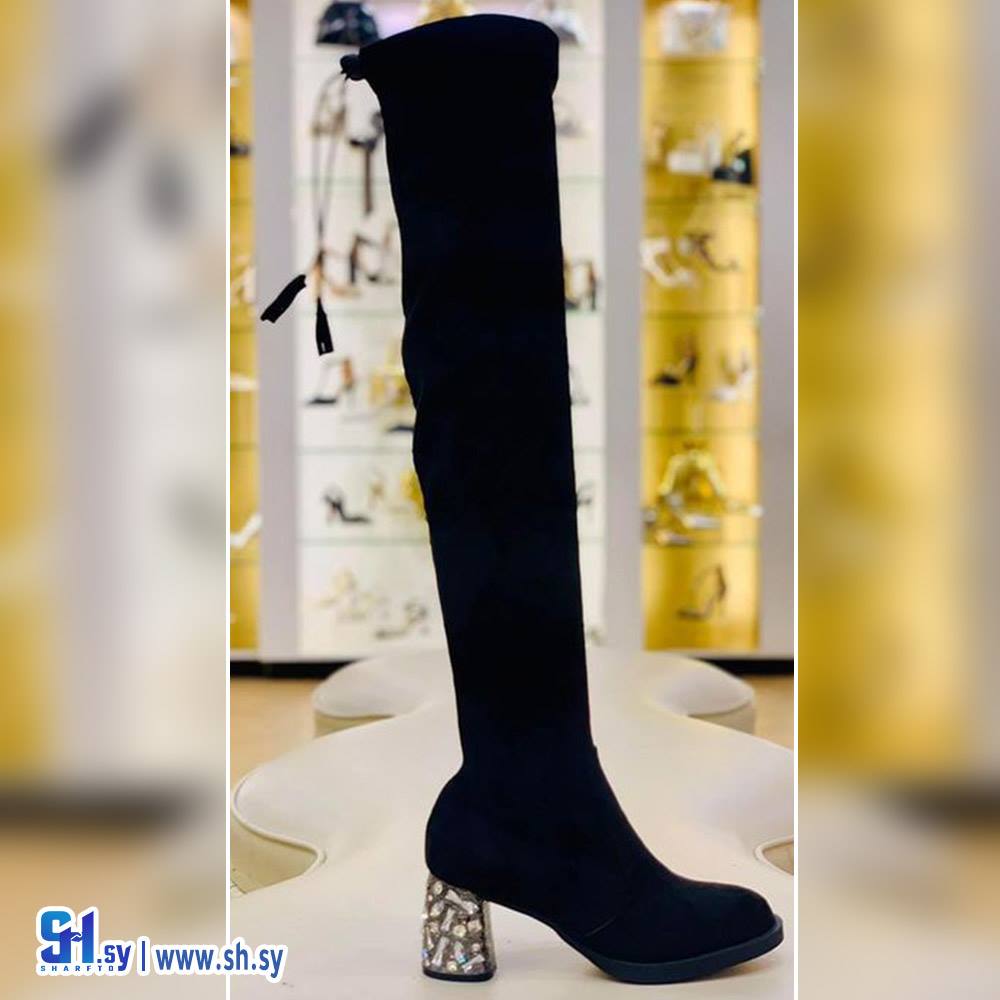 جزمة نسائية طويلة كعب شاموا (احذية ستارك)