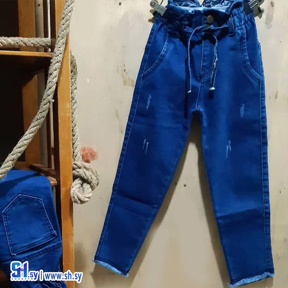 بنطلون جينز بناتي بوي فريند (أزياء الصباغ)