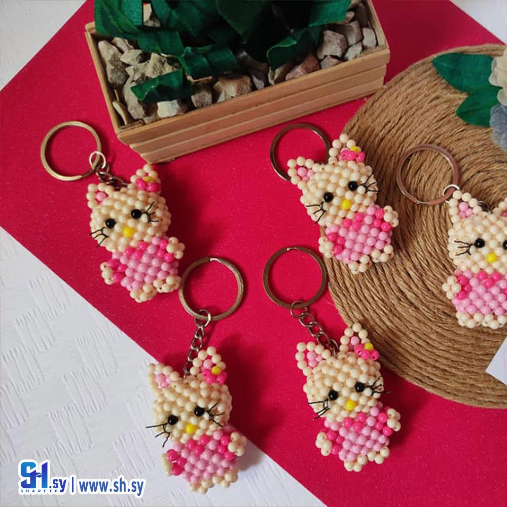 سلسلة مفاتيح بشكل قطة (M&N Handmade)