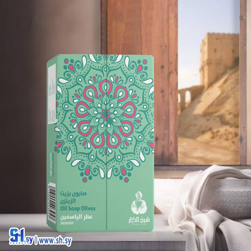 صابونة زيت الزيتون وعطر الياسمين (مؤسسة العود و العنبر التجارية (شيخ الكار))
