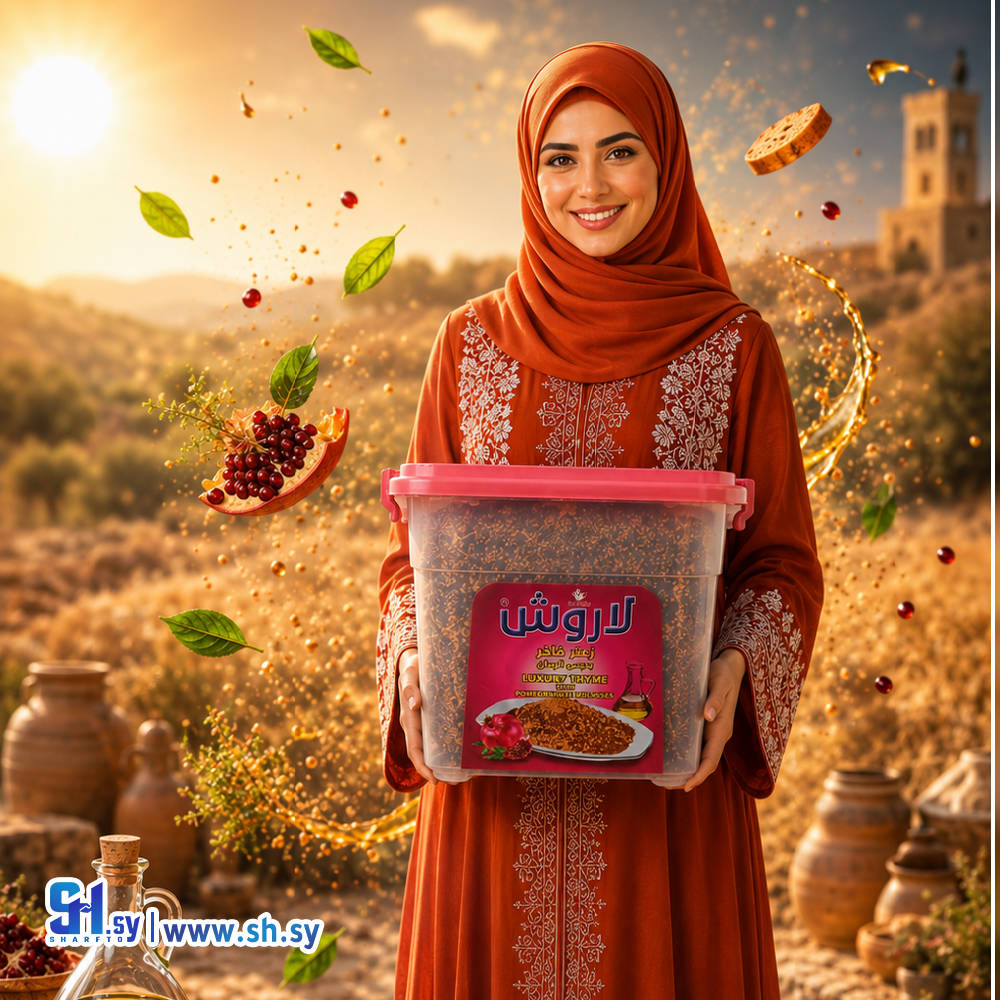 حافظة زعتر لاروش دبس رمان 5 كيلو - زعتر لاروش فاخر - شركة لاروش للاغذية