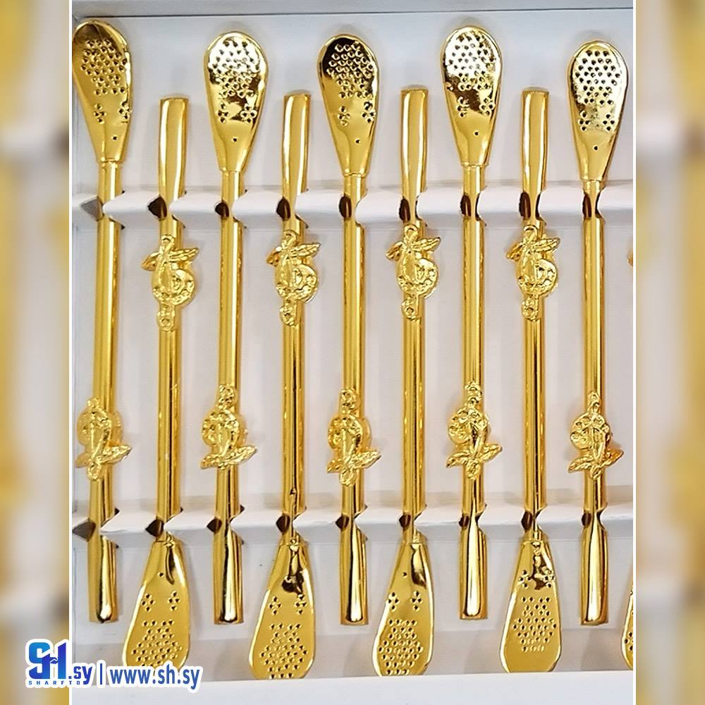 مصاصات متة طلاء ذهب حراري موديل 17 (الأمين لصناعة مصاصات المتة)