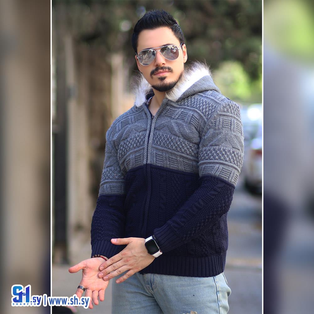 جاكيت رجالي مبطن فرو (تريكو الأناقة)
