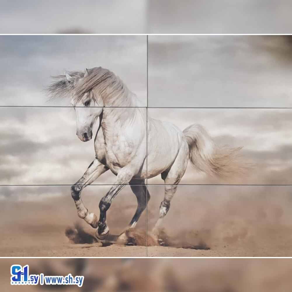 سيراميك لوحة رسمة حصان (معرض البغدادي)