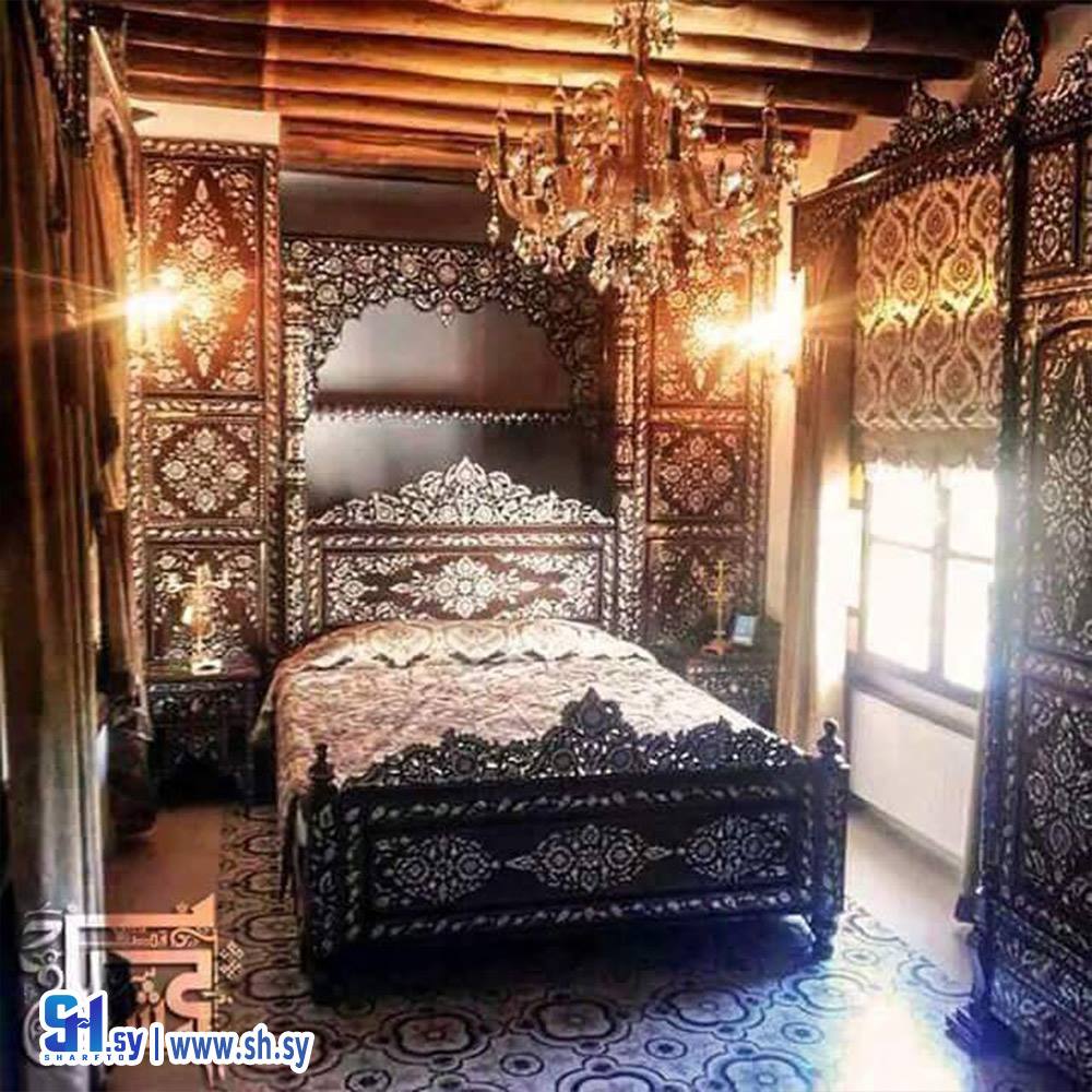 غرفة نوم كاملة من الجوز الطبيعي 2 (عصام الحلبي)
