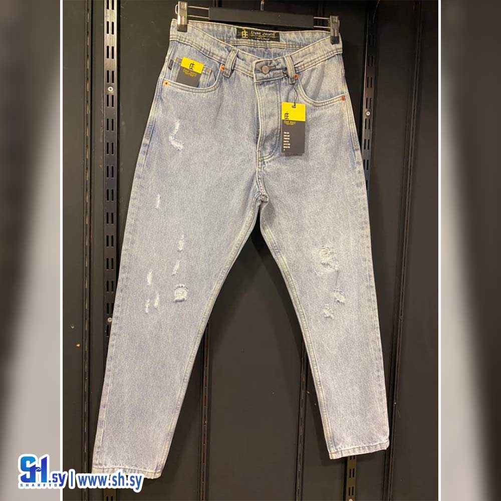 بنطال جينز ماركة اليسار موديل 1193 (شركة حمزة للجينز)