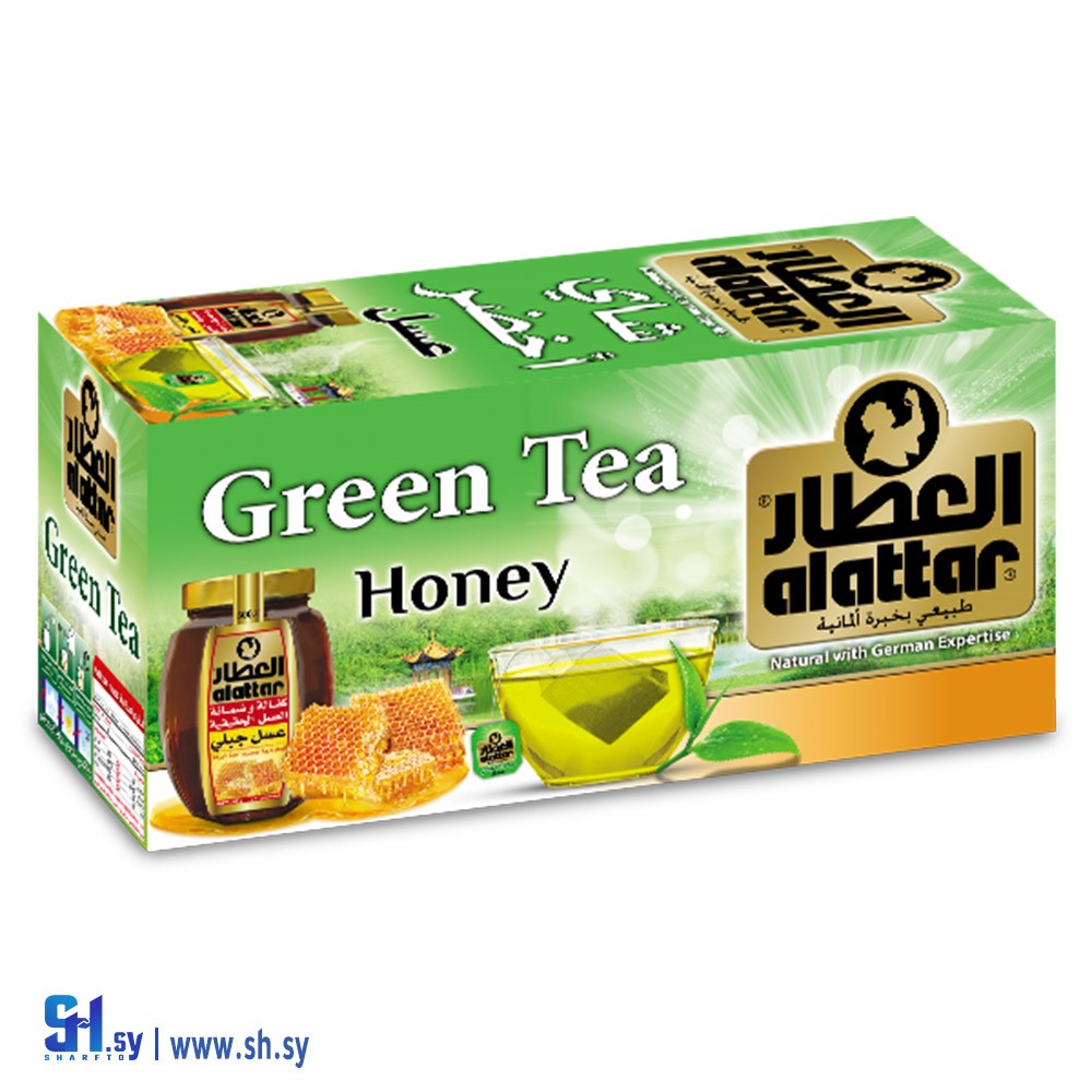شاي أخضر بالعسل (العطار)