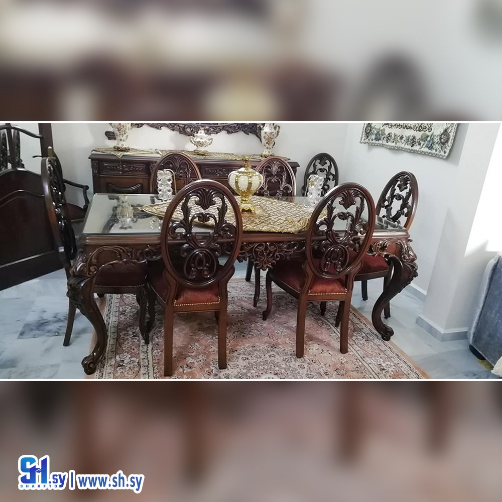 طاولة طعام زان مسيف (مفروشات أحمد عطيه وأولاده)