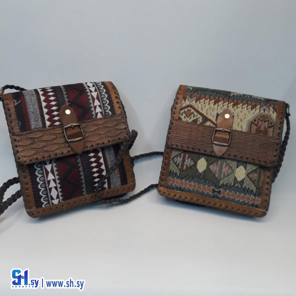 حقيبة كروس بودي نسائية جلد طبيعي (عصام الحلبي)