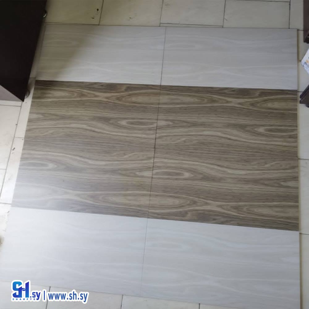 سيراميك نقشة فالنسيا أرضية مت خشبي 40 * 80 مشنفر طباعة ديجيتال حرق ثنائي قص ليزري (معرض الزلفي لسيراميك)