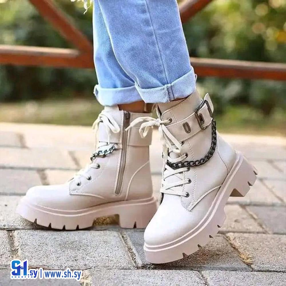حذاء نسائي رقبة طويلة مع اكسسوار (SELFA SHOES)