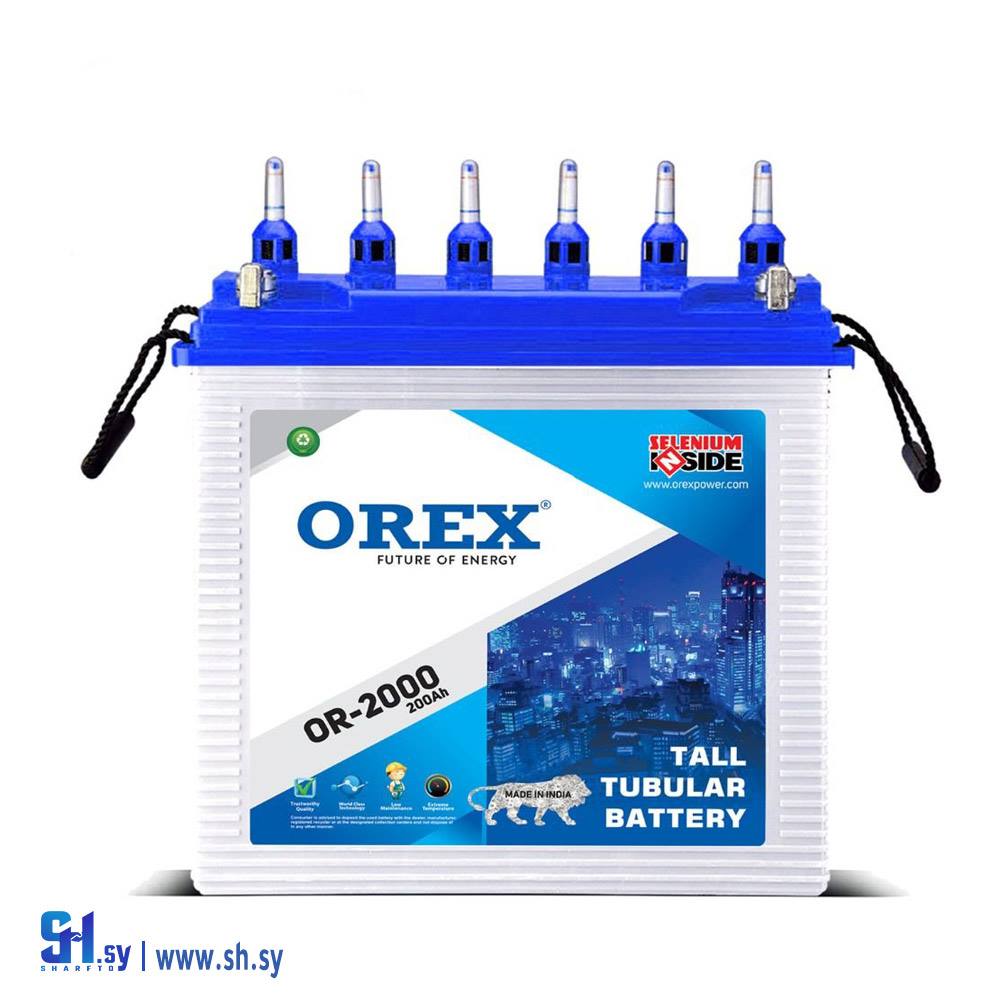 بطارية Orex 12V-200AH Tall Tubular Battery 2400Wh(الالا لطاقة المتجددة)