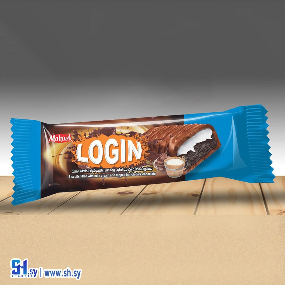 بسكويت لجين محشو بكريم الحليب ومغطس بالشوكولا الداكنة الغنية (البرادعي)