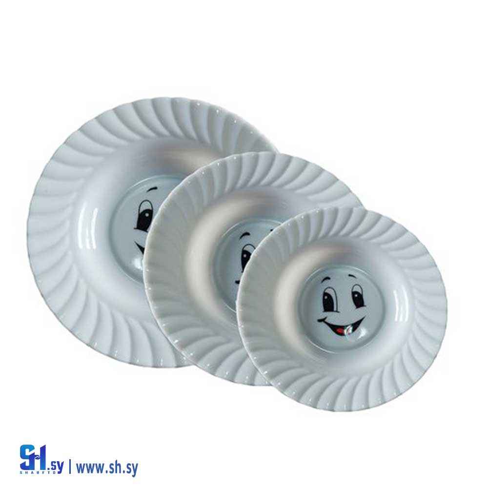 طقم صحون بلاستيك سمايل (دهمان بلاست)
