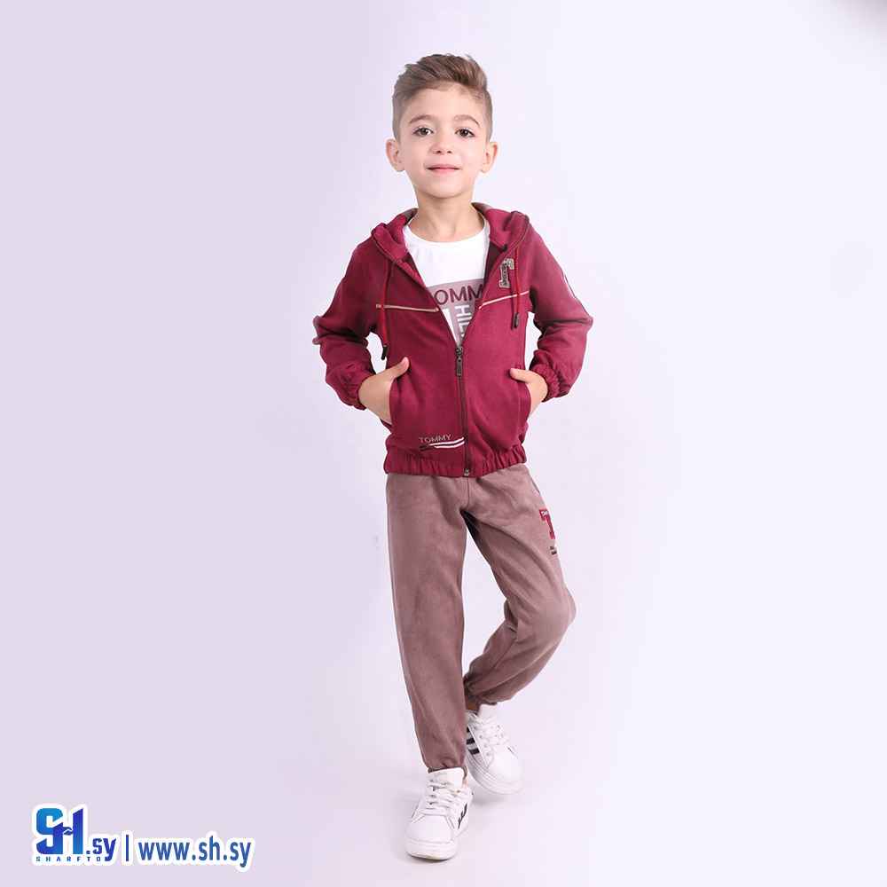 بيجامة صبياني 3 قطع موديل 5097 (زمار مود)