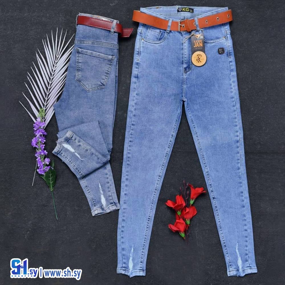 بنطال جينز نسائي موديل 350 (أزياء جمعة)