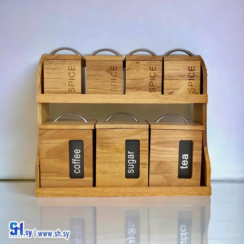 طقم مباهر خشب (معرض البسام للأدوات المنزلية)