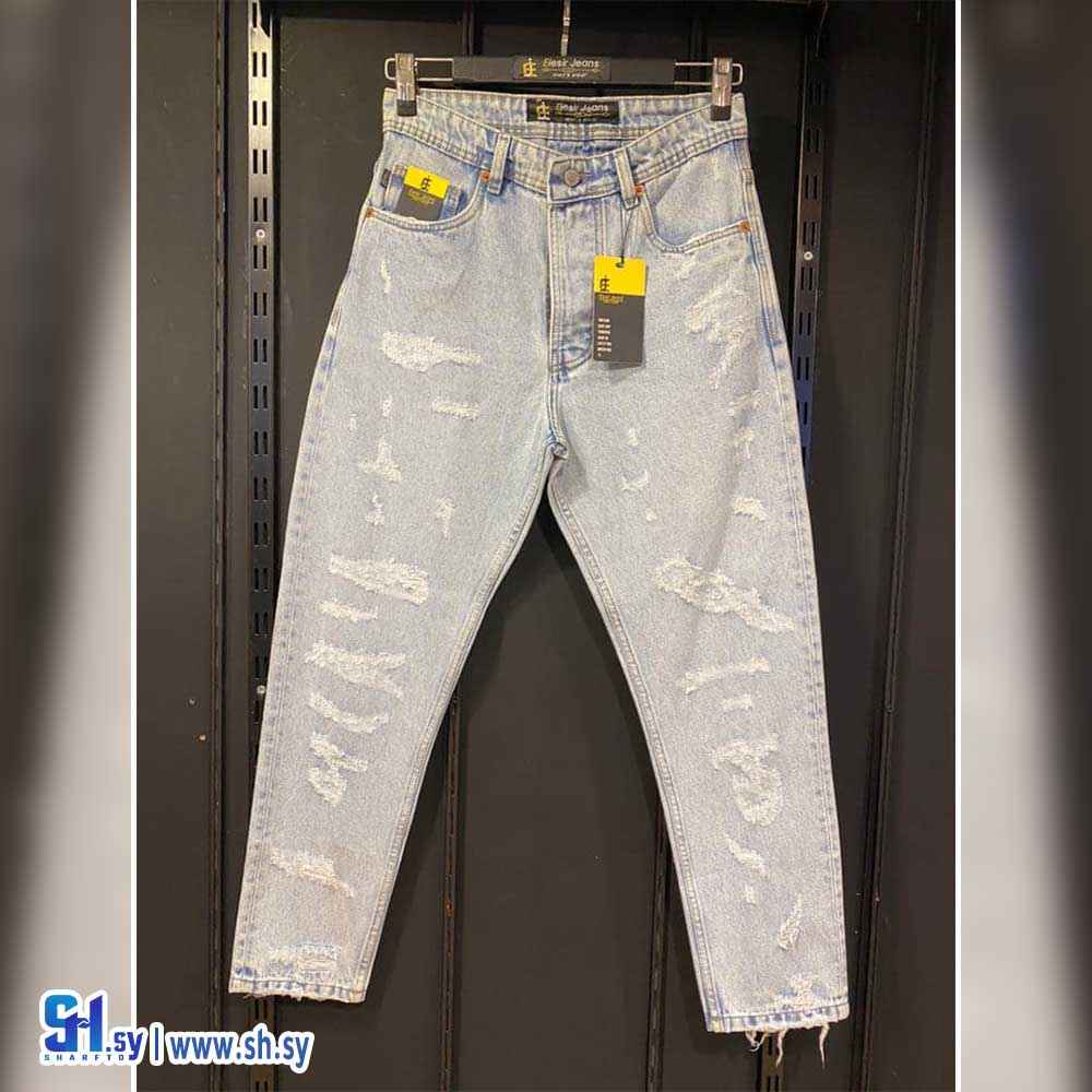 بنطال جينز ماركة اليسار موديل 1192 (شركة حمزة للجينز)