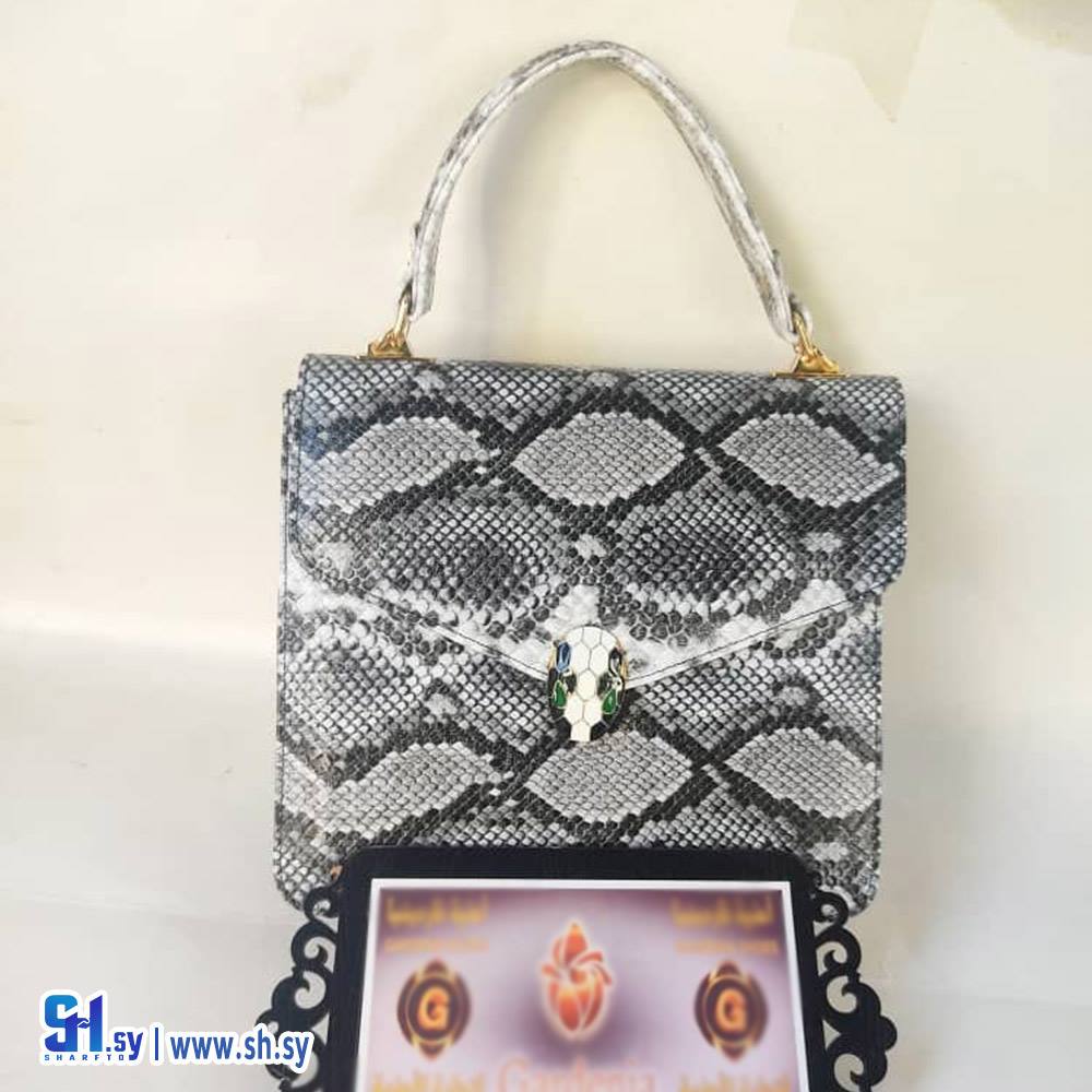 حقيبة يد نسائية جلد الحية (غاردينيا لصناعة الأحذية)