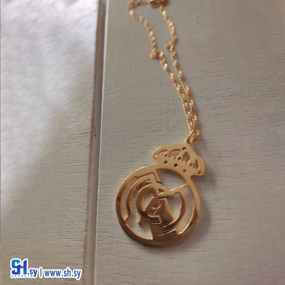 قلادة معدن مطلي (Raghad handmade)