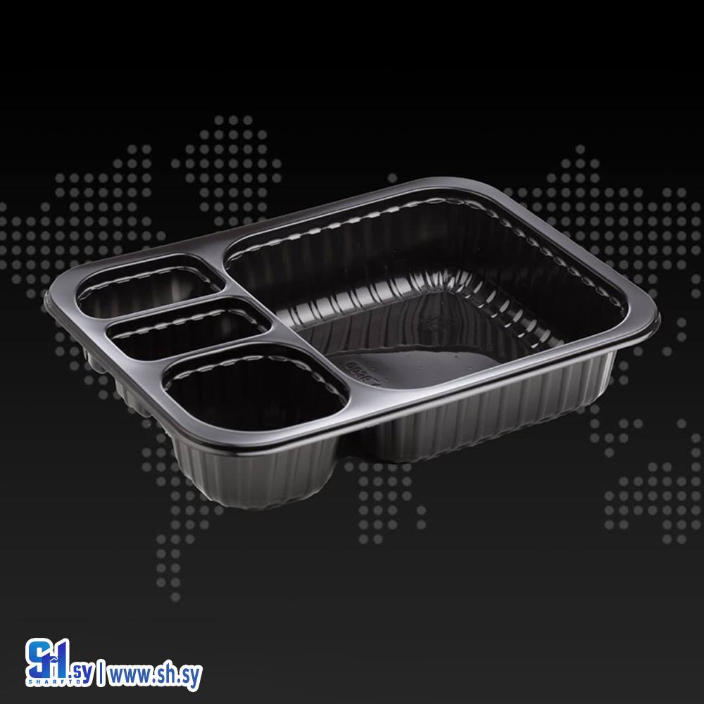 عبوة وجبات طعام 4 اقسام (اطلس بلاست)