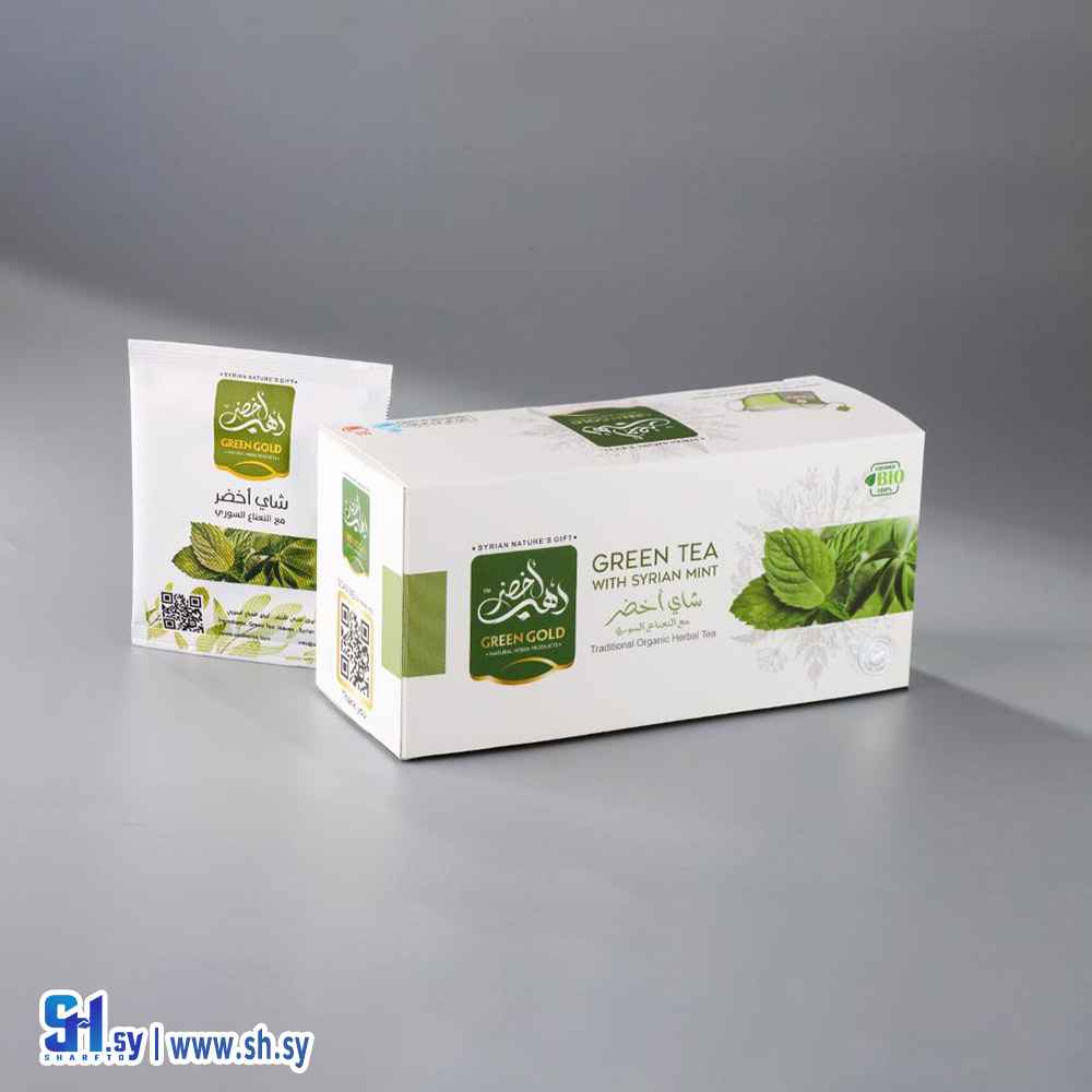شاي أخضر مع النعناع السوري (سيريا لمنتجات الطبيعة)
