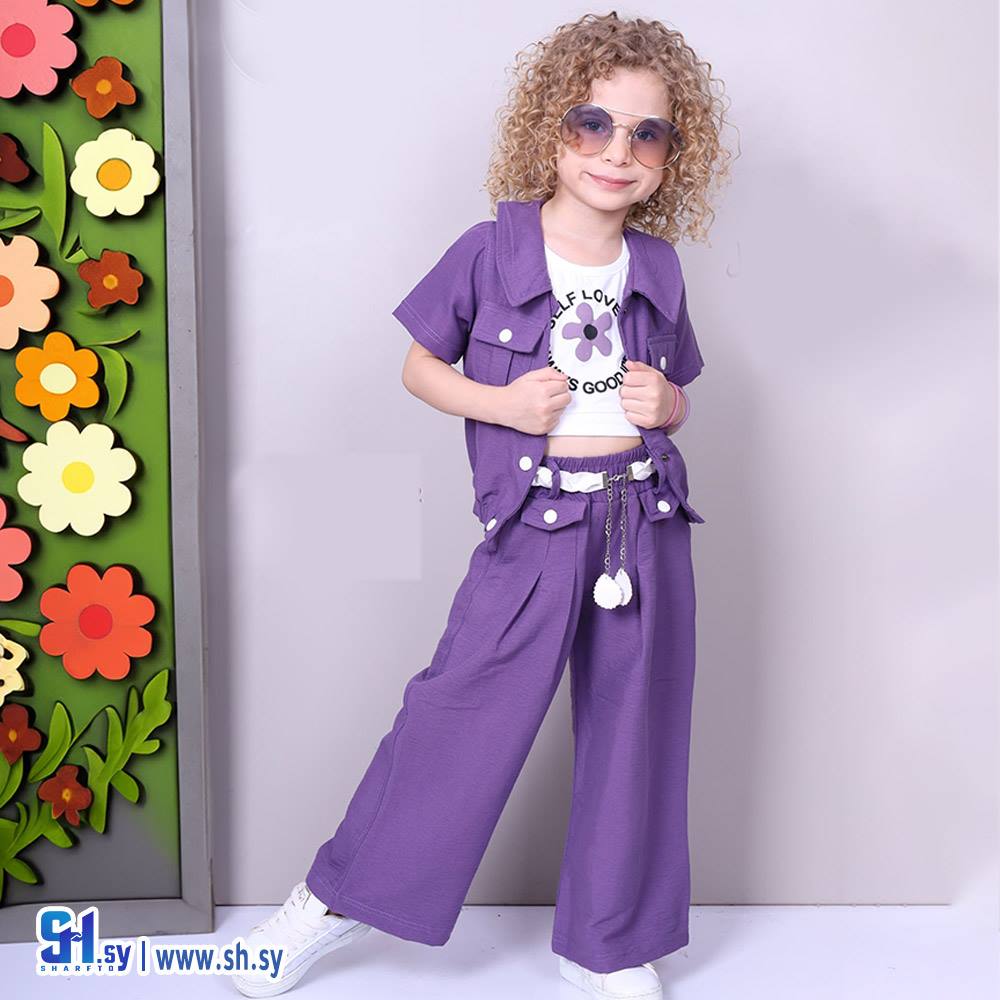 طقم بناتي 3 قطع موديل 5110 (زمار مود)