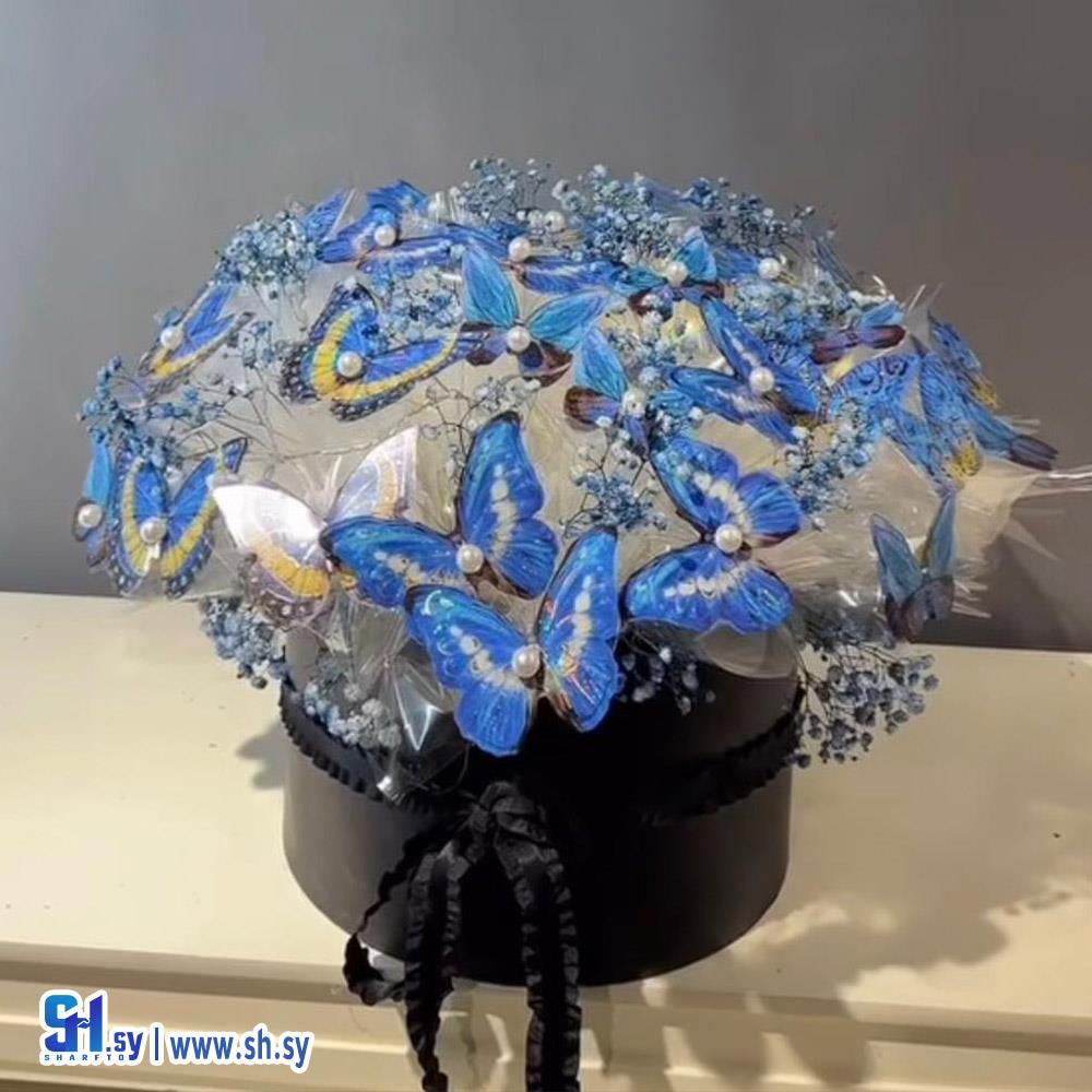 تزيين بوكس فراشات (ازهار غولدن روز)