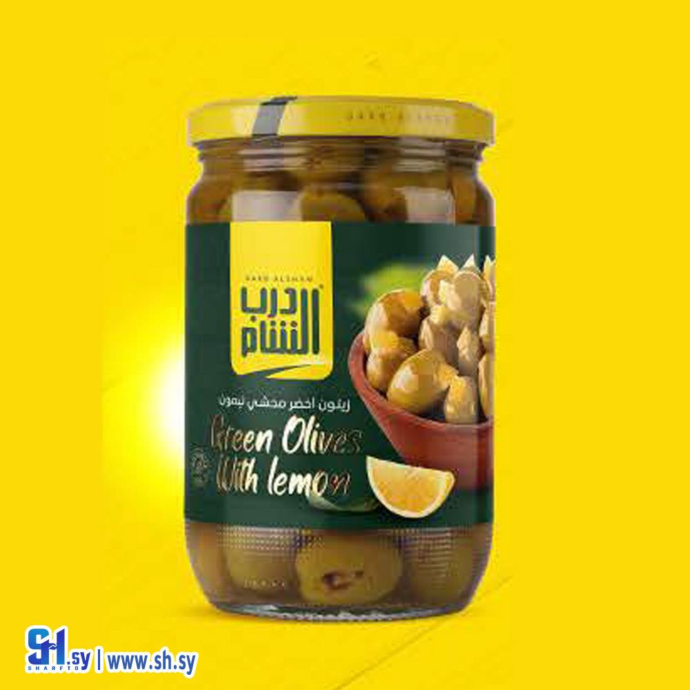 زيتون أخضر محشي ليمون (درب الشام)
