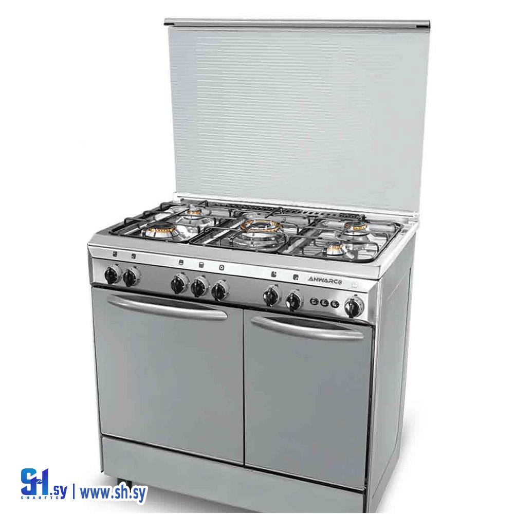 فرن غاز ستانلس ستيل (نبراس التجارية)