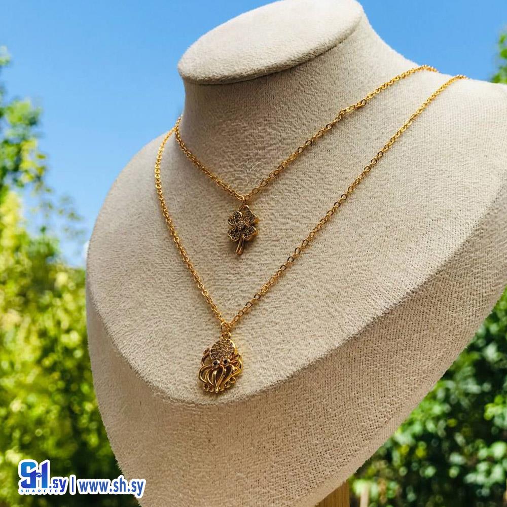 قلادة  نسائي طبقات 3 (دهب بوتيك)