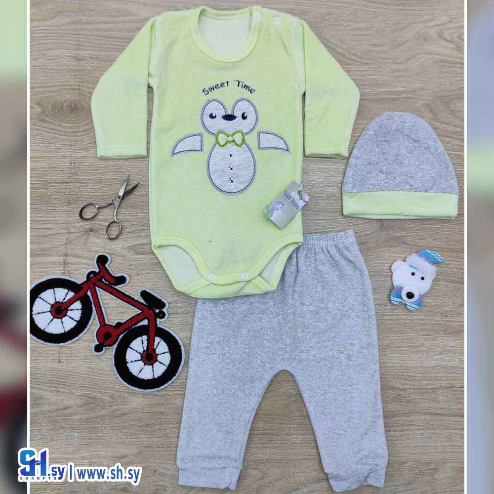 طقم بي بي مخمل موديل 2093 (بي بي MH)