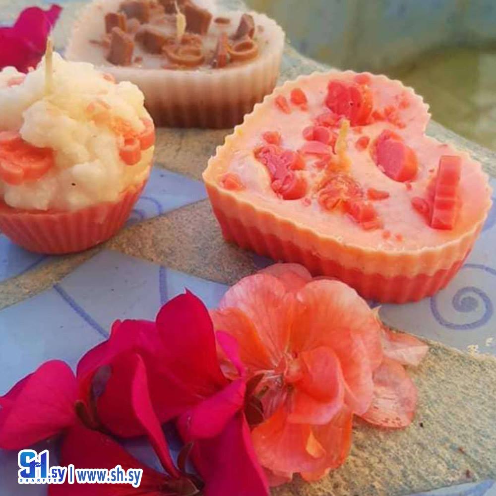 شموع القلب المزدوج (Sweet scent candle )