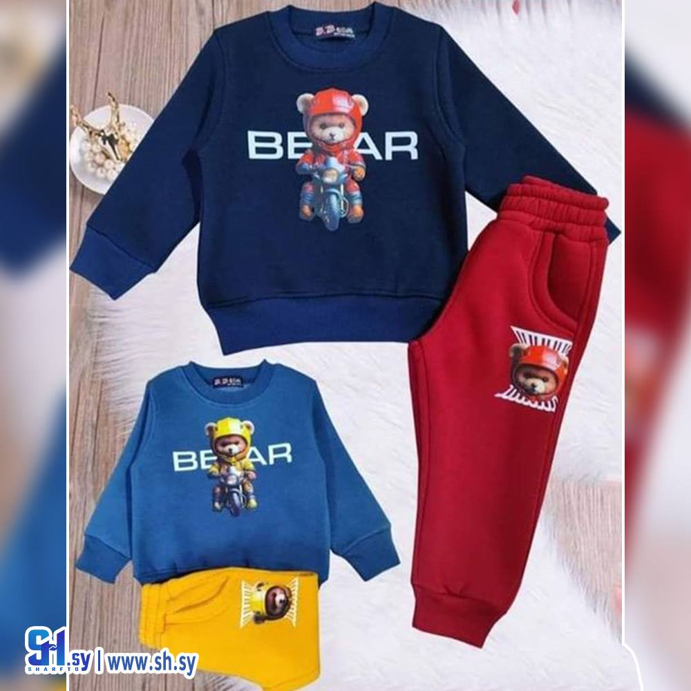 بيجامة فليس صبياني موديل 1026 (Pink&Blue)