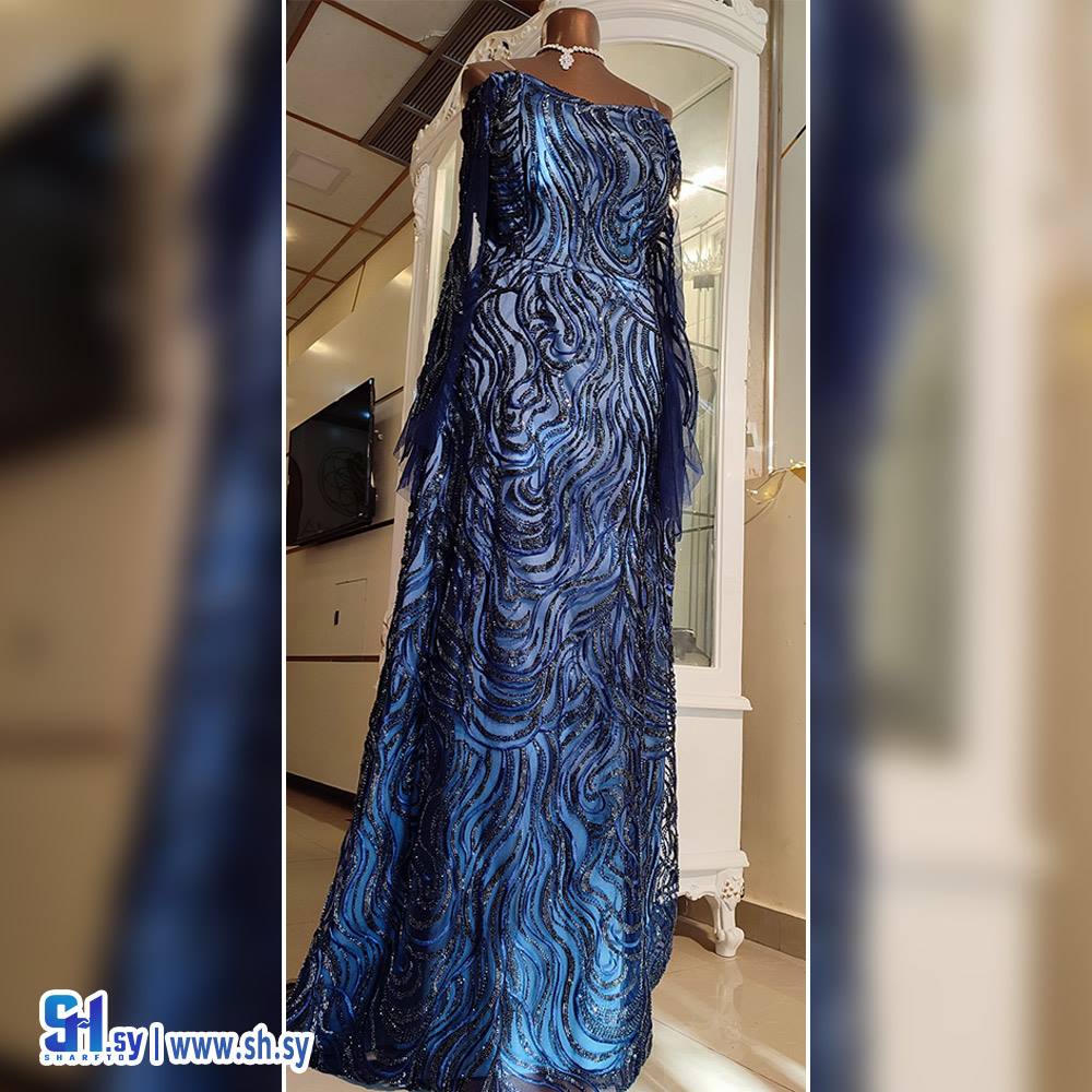 فستان ام العروس شك نول مع كم حريم السلطان (روفانا ستايل)