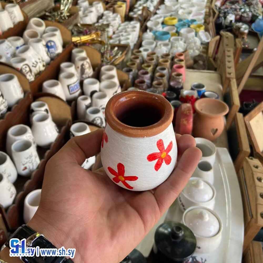 كاسة متة فخار (لوز وسكر)